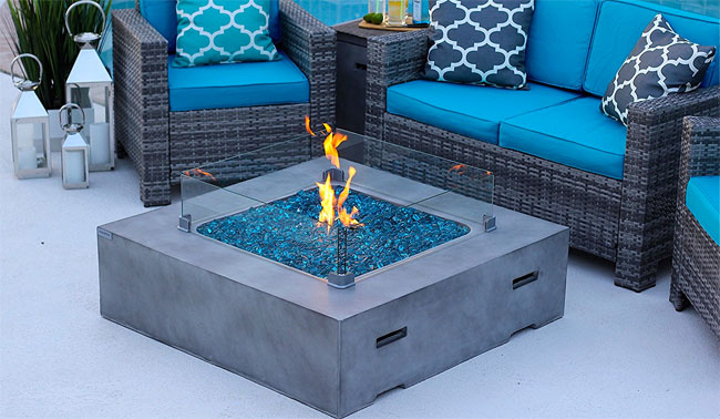 Akoya Concrete Fire Pit Table