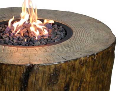 Faux Tree Stump Fire Pit