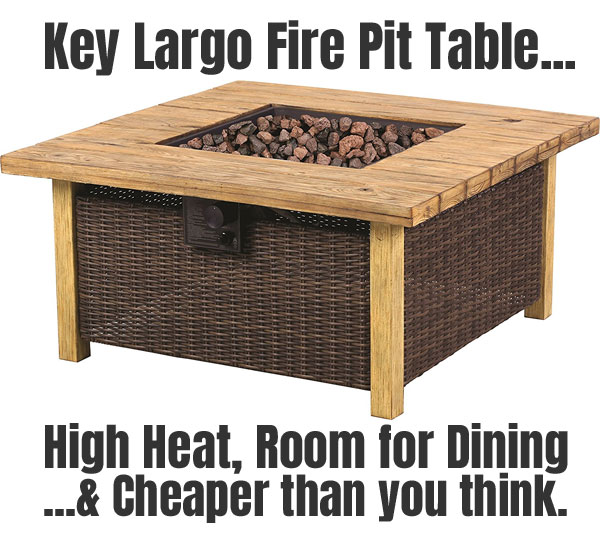 Key Largo Fire Pit Table: High Heat, Room for Dining and Cheaper than You Think