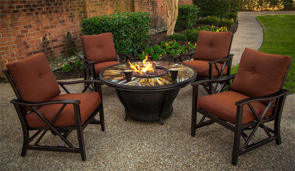 Oakland Living Fire Pit Table Set