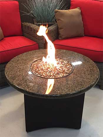 Oriflamme Granite Top Fire Pit Table