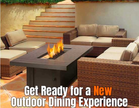 Enjoy Luxurious Outdoor Dining at Home with a Cozy, User-Friendly and Affordable Fire Pit Table