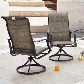 Patio Swivel Chairs for Outdoor Fire Pit Dining Table