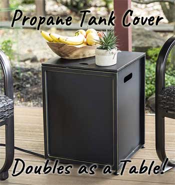 Propane Tank Cover Doubles as a Table
