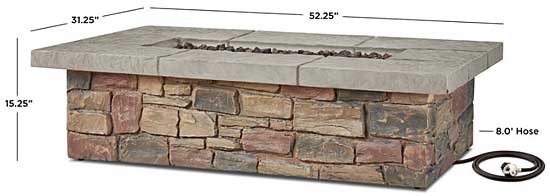 Sedona Fire Pit Dimensions