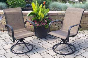 Sienna Swivel Rocking Chairs for Outdoors by the Fire Pit