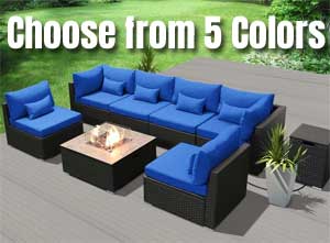 5 Sofa Color Choices - Beige, Grey, Red, Turquoise, Blue