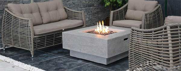 Natural Gas Concrete Fire Pit Table