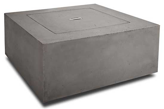 Square Concrete Fire Pit Table with Cover