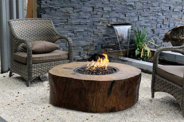 Stump Fire Pit Table