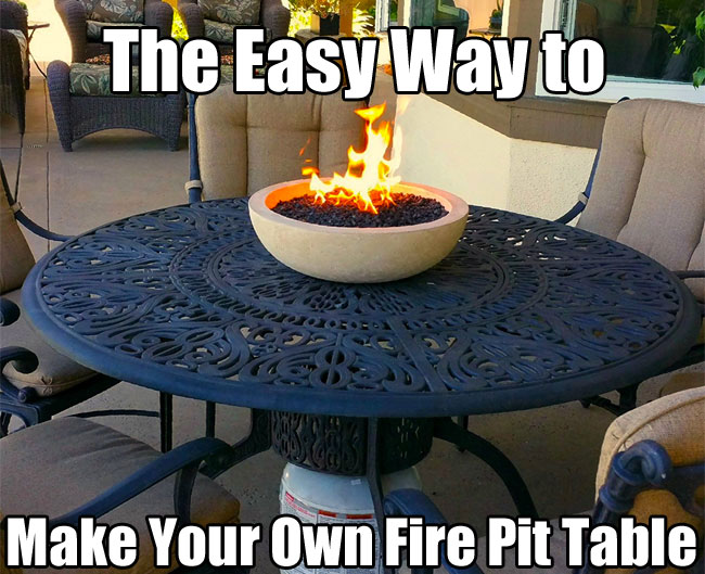 Fire Pit Table With A Tabletop Bowl, How To Make A Table Top Gas Fire Pit