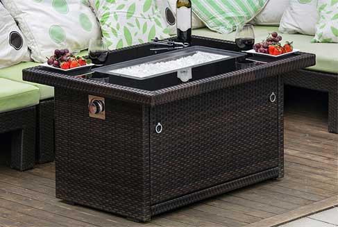 Wicker Fire Pit Table